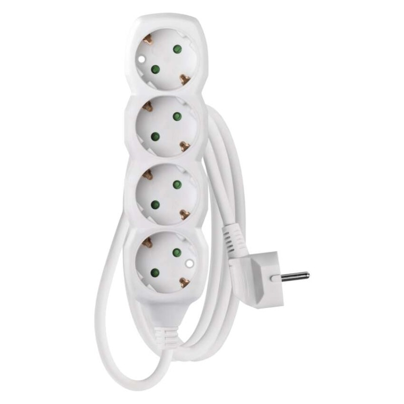 Extension Cord 1.5 m / 3 sockets / white / PVC / 1.5 mm2 [2]