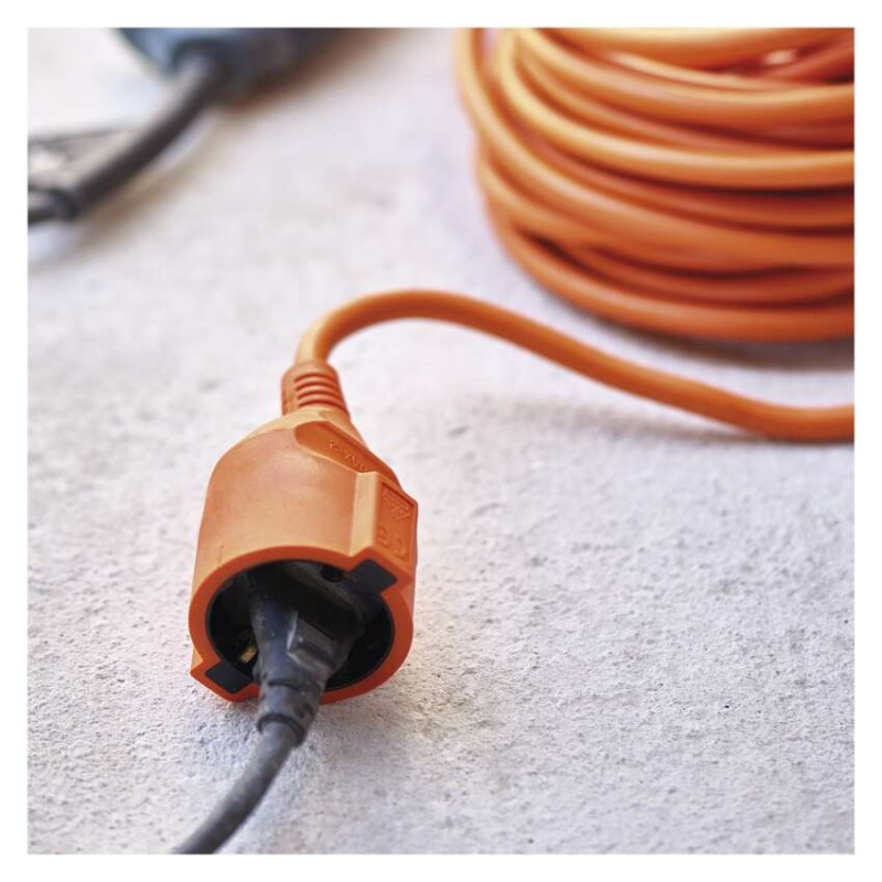 Extension Cord 15 m / 1 sockets / orange / PVC / 1,5 mm2 [3]