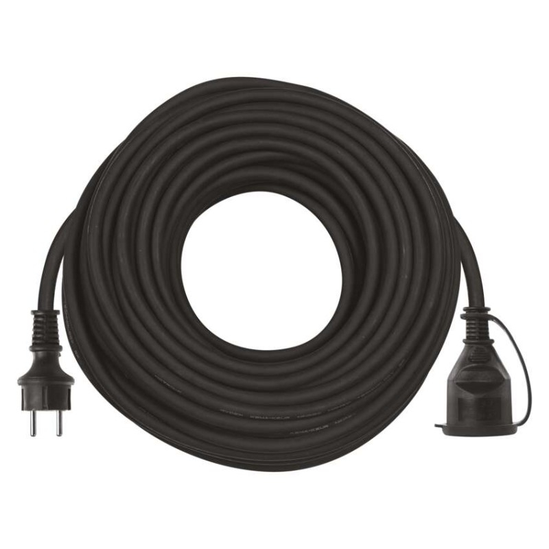 Extension Cord 30 m / 1 socket / black / rubber-neoprene / 250 V / 1.5 mm2 [2]
