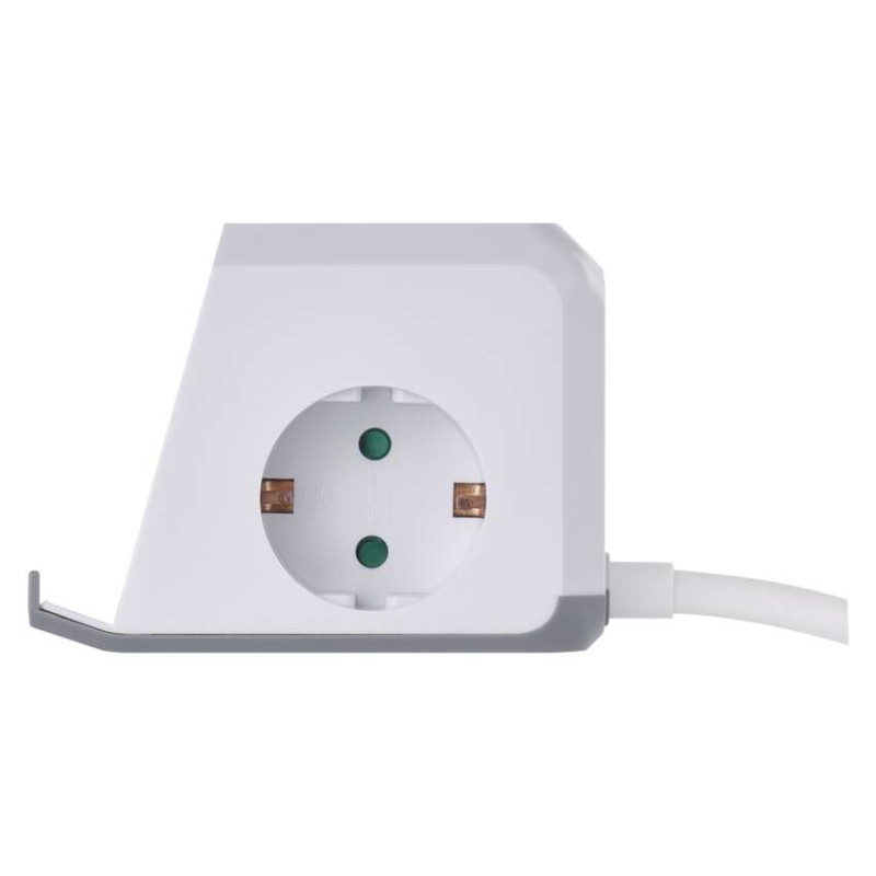 Extension power adaptor cube 2 m / 2 sockets / white / 2×USB-A+1×USB-C+Qi / 1.5 mm2 [3]