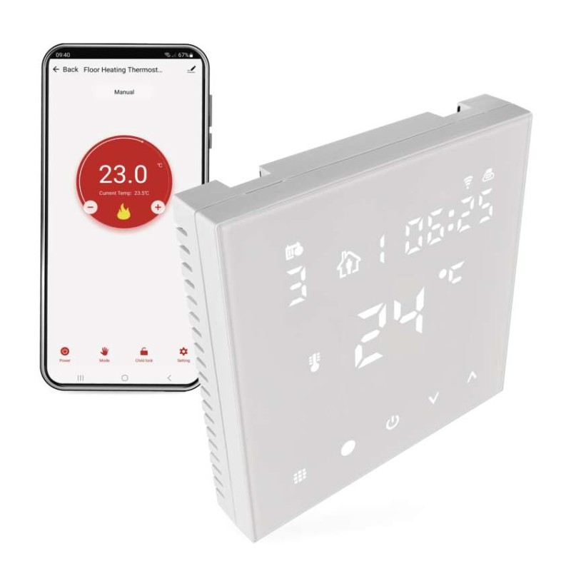 Floor programmable wired WiFi GoSmart thermostat P56201UF [1]