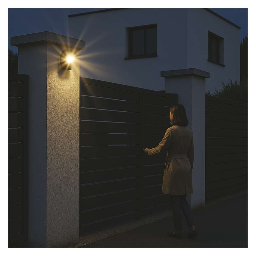 SENZOR DE MISCARE PIR IP44, 1200W, NEGRU [9]