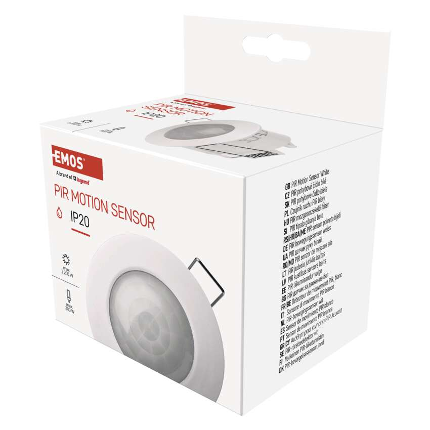 SENZOR DE MISCARE PIR IP20, 1200W, ALB [6]