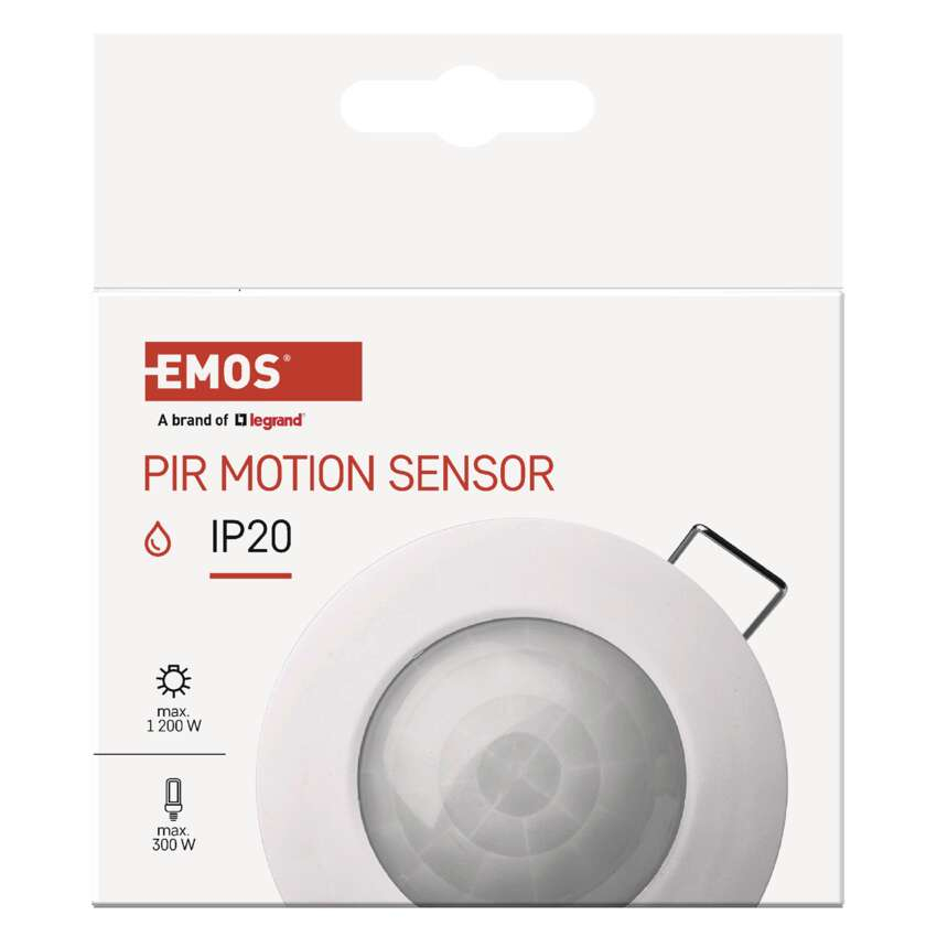 SENZOR DE MISCARE PIR IP20, 1200W, ALB [5]