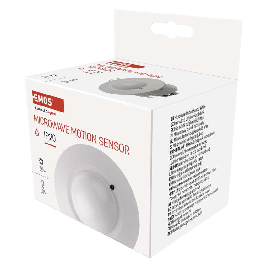 SENZOR DE MISCARE CU MICROUNDE IP20, 1200W, ALB [5]