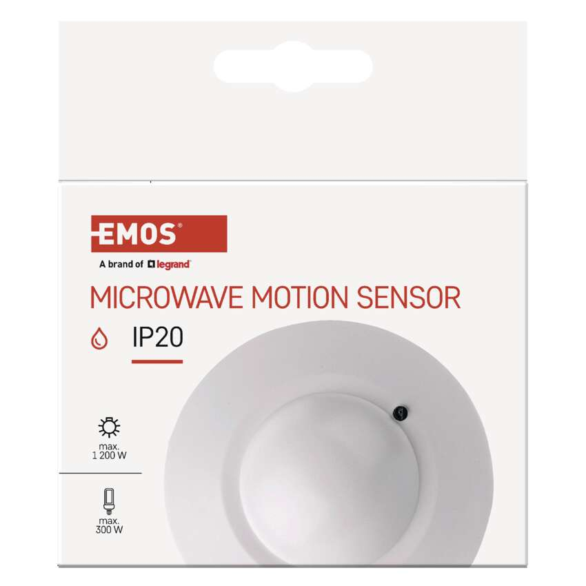 SENZOR DE MISCARE CU MICROUNDE IP20, 1200W, ALB [4]