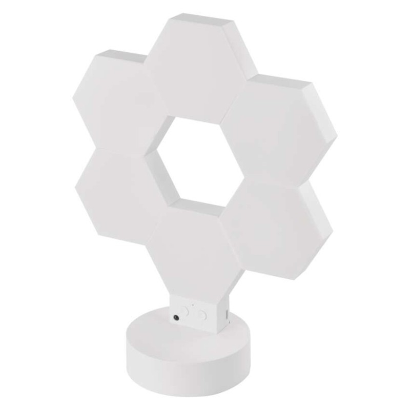 GoSmart LED table lamp Hexagon white, 6 parts, RGBIC dimmable, WiFi [2]