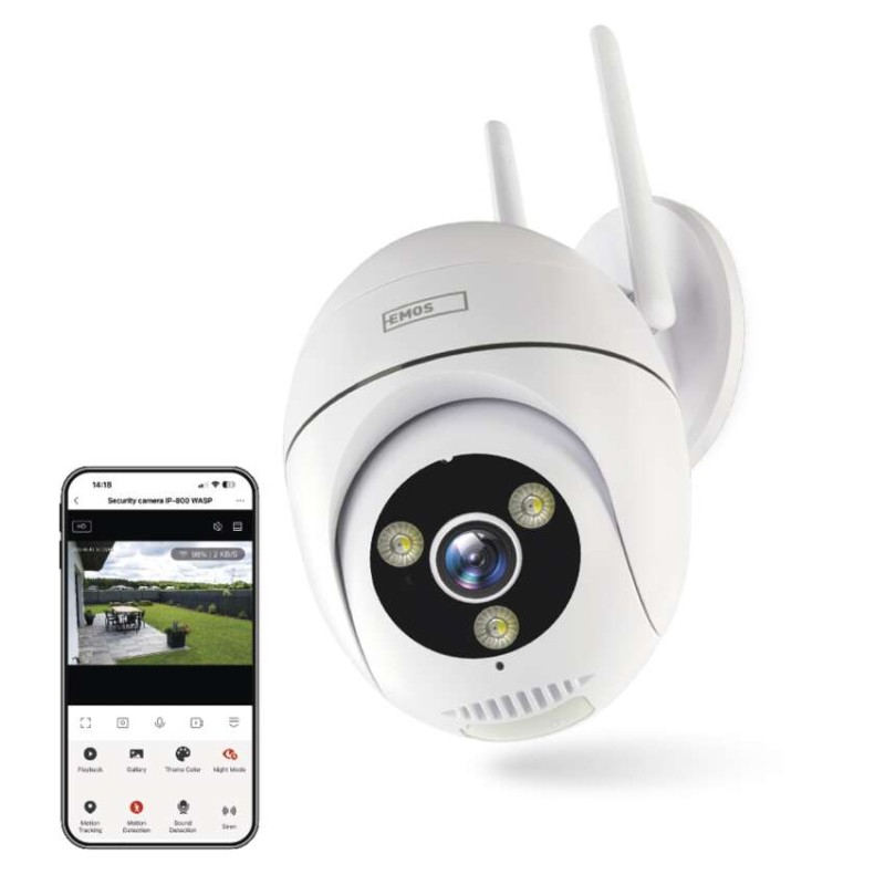 GoSmart Outdoor pivoting camera IP-800 WASP with WiFi, white [1]