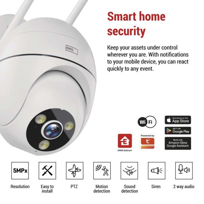 GoSmart Outdoor pivoting camera IP-800 WASP with WiFi, white [2]