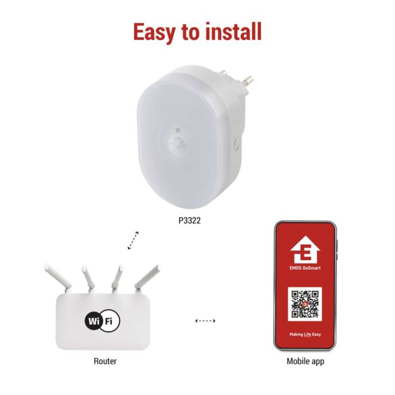 GoSmart PIR sensor (motion sensor) with night light, WiFi [3]