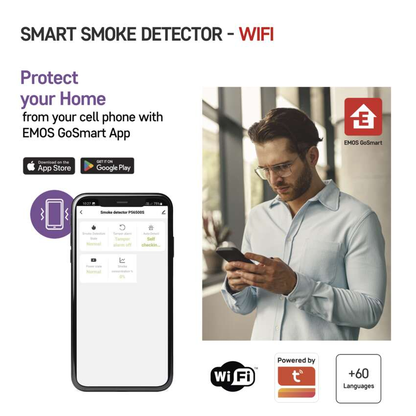GoSmart Smoke Detector TS380C-HW with WiFi [4]