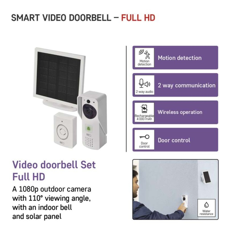 GoSmart Wireless battery-powered video doorbell IP-09D with WiFi and solar panel [2]