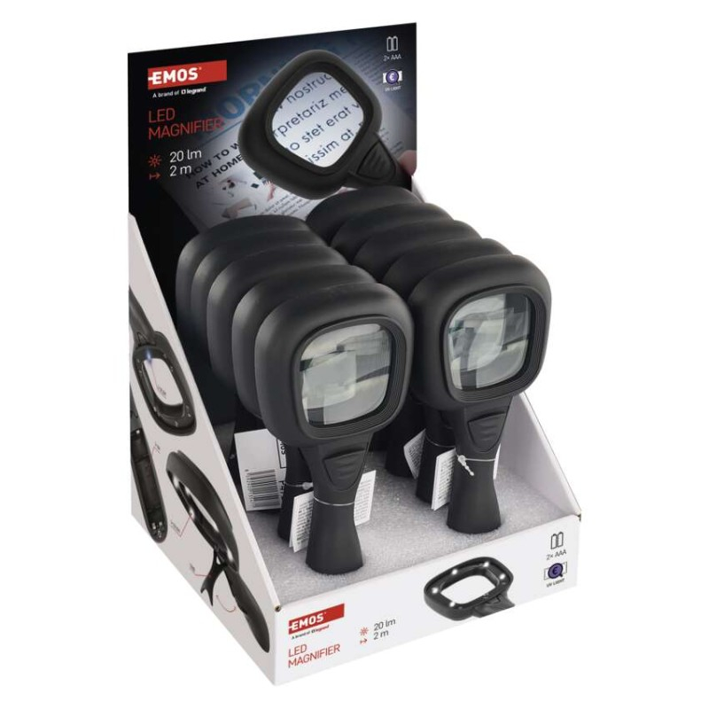Handheld magnifier with LED/UV illumination, 10 pcs, box [3]