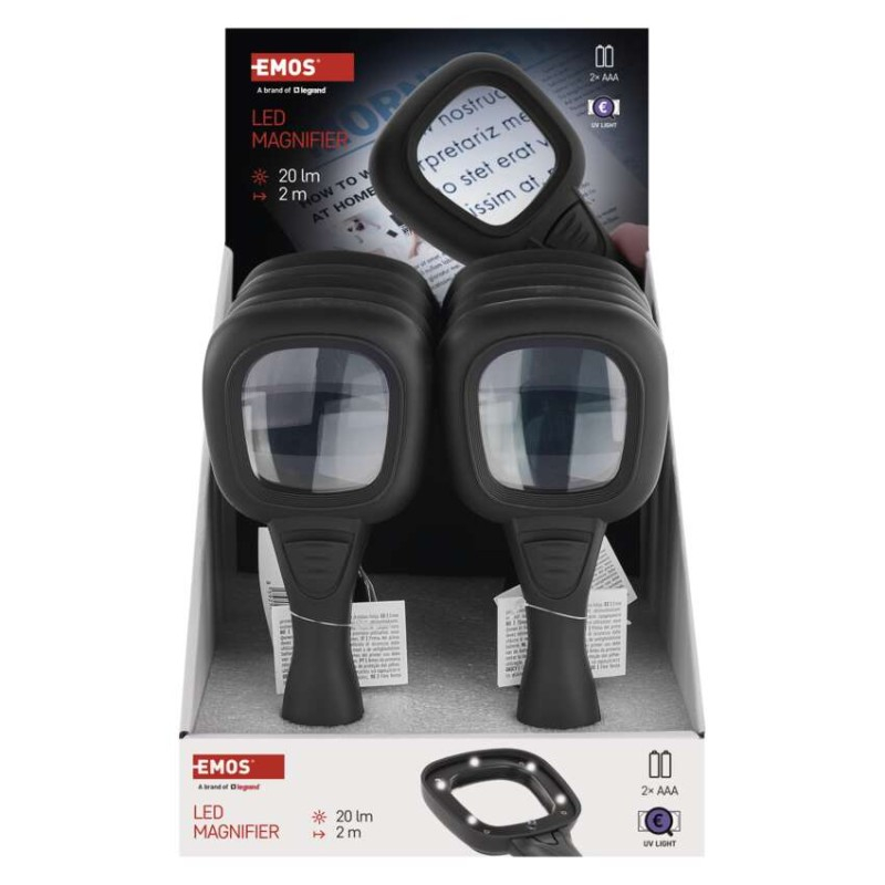 Handheld magnifier with LED/UV illumination, 10 pcs, box [2]