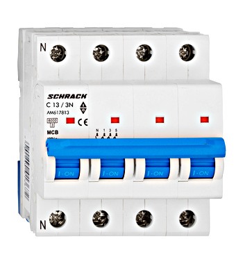 INTRARUPATOR MODULAR (MCB) 3P+N 13A [1]