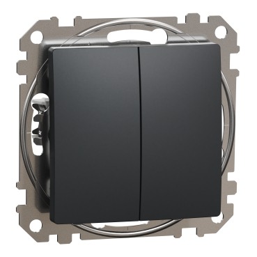 INTRERUPATOR CAP SCARA DUBLU ANTRACIT SEDNA [1]