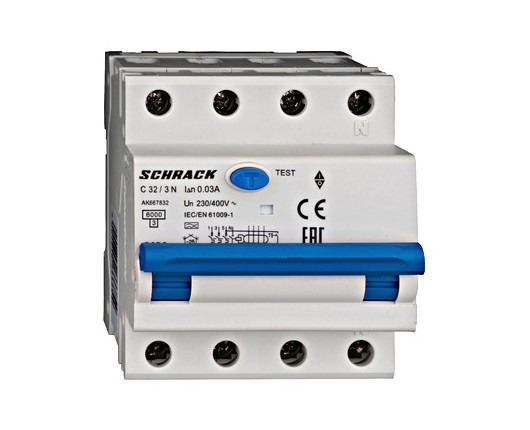 INTRERUPTOR AUTOMAT +dif. 3+N, AMPARO 6kA, C 32A, 30mA, tip A [1]