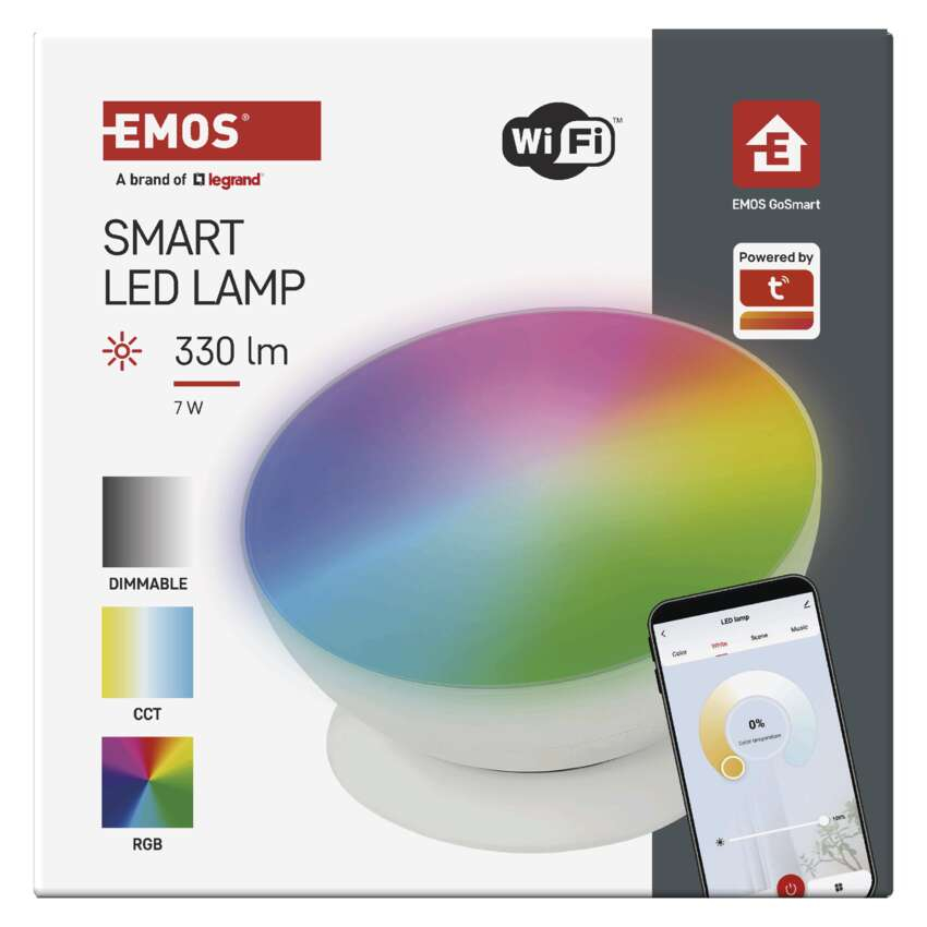 LAMPA AMBIENTALA LED GOSMART, ALB CALD/ALB RECE/RGB, WI-FI, ALB [11]