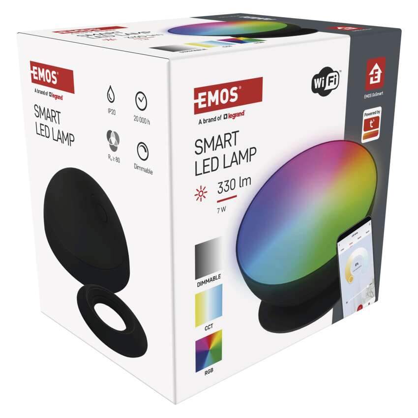 LAMPA AMBIENTALA LED GOSMART, ALB CALD/ALB RECE/RGB, WI-FI,NEGRU [14]