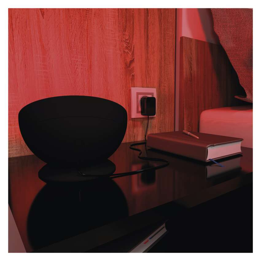 LAMPA AMBIENTALA LED GOSMART, ALB CALD/ALB RECE/RGB, WI-FI,NEGRU [18]