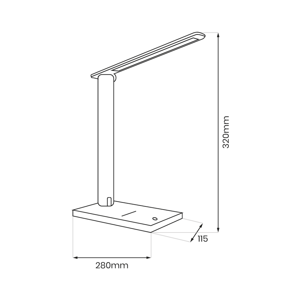 LAMPA DE BIROU POST ALB [4]