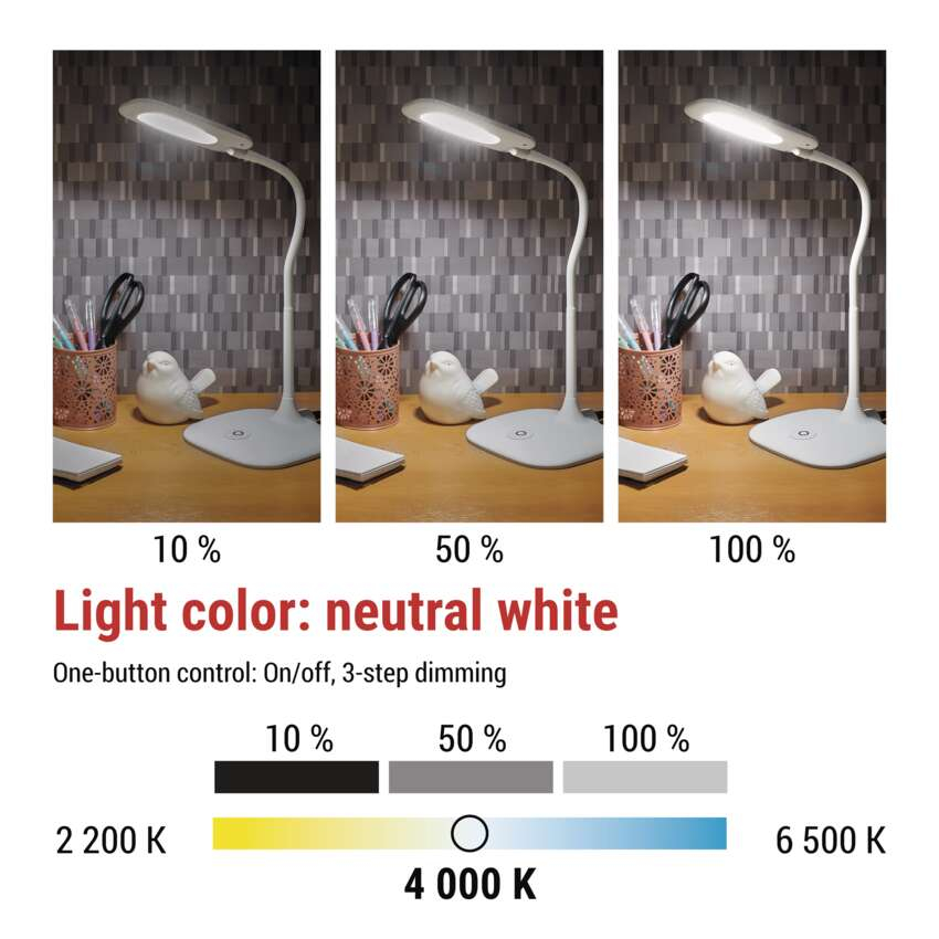 LAMPA DE BIROU STELLA ALB [7]