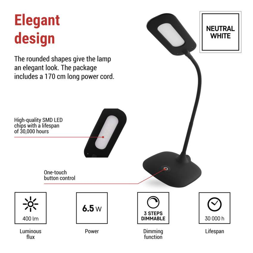 LAMPA DE BIROU STELLA NEGRU [5]