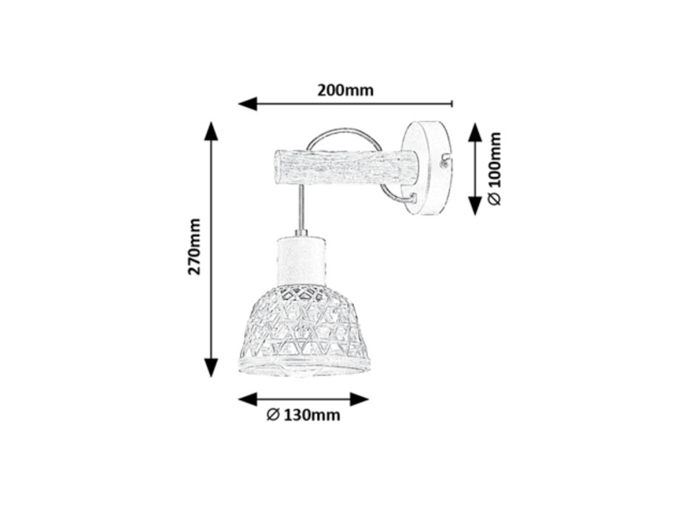 LAMPA DE PERETE RATTAN [6]