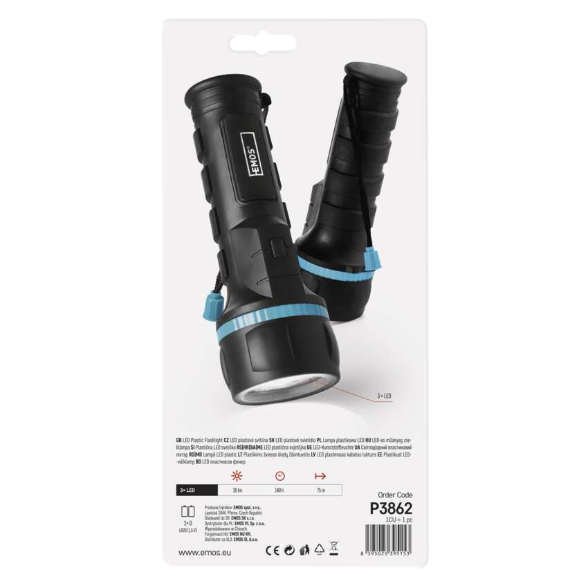 LANTERNA LED CAUCIUC 20LM BATERII 2xD [4]