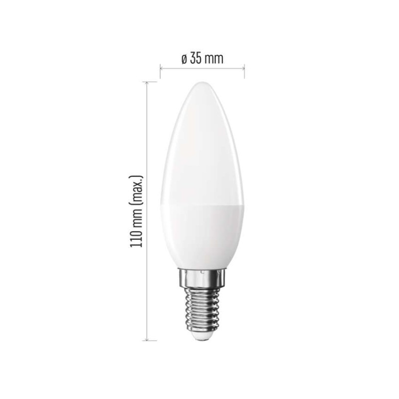 LED Bulb Basic Candle E14 / 8.8 W (60 W) / 806 lm / Warm white [2]