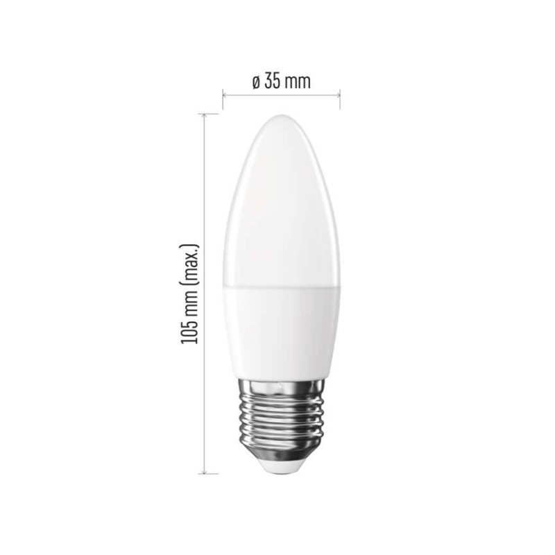 LED Bulb Basic Candle / E27 / 5.5 W (40 W) / 470 lm / Warm white [2]