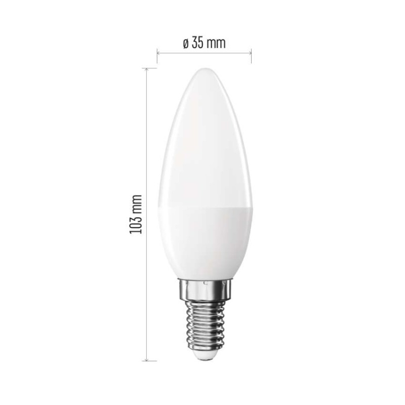LED Bulb Classic Candle / E14 / 6.5 W (60 W) / 806 lm / Neutral White [2]