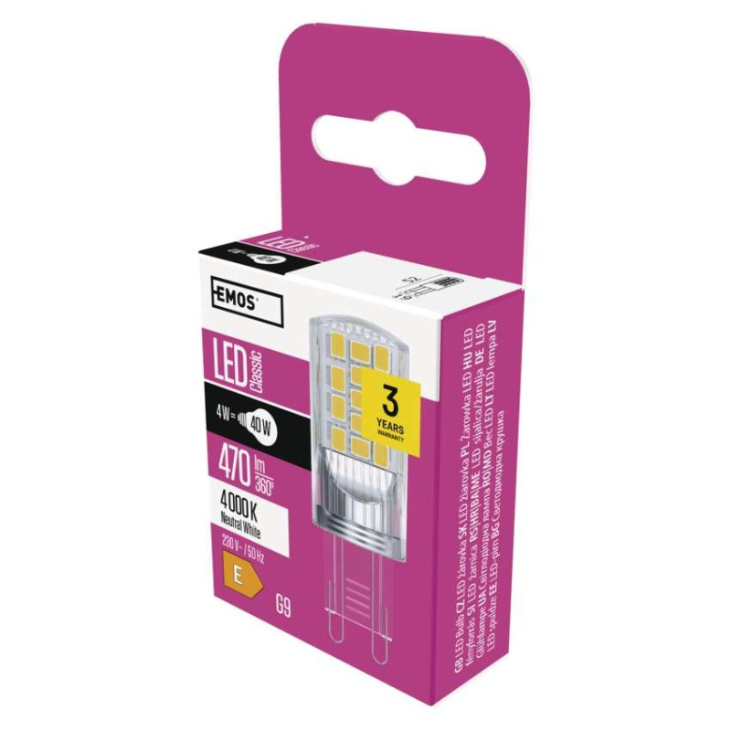 LED Bulb Classic JC / G9 / 4 W (40 W) / 470 lm / neutral white [1]