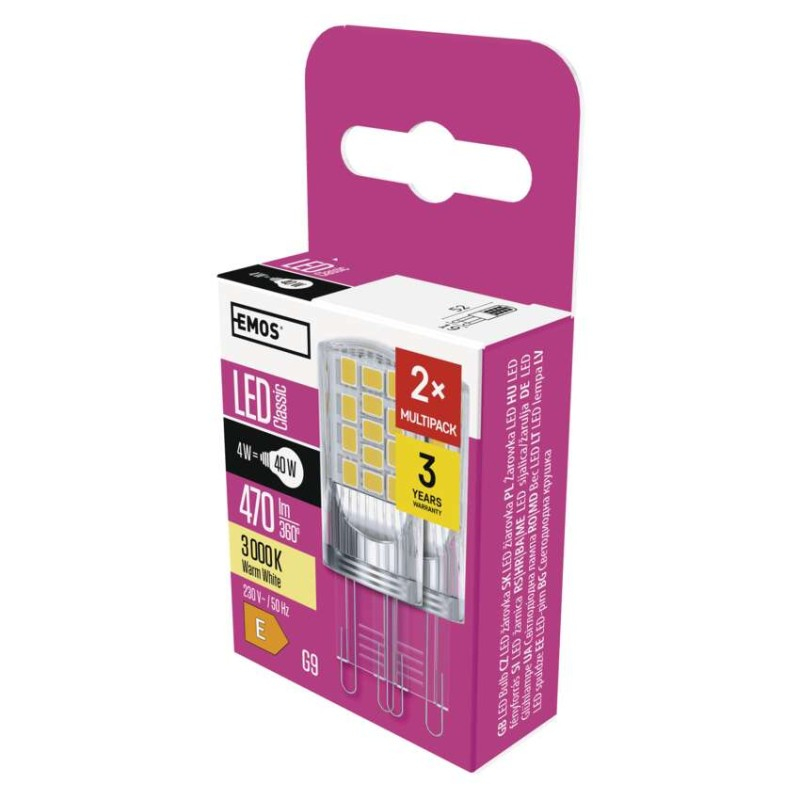 LED Bulb Classic JC / G9 / 4 W (40 W) / 470 lm / warm white [1]