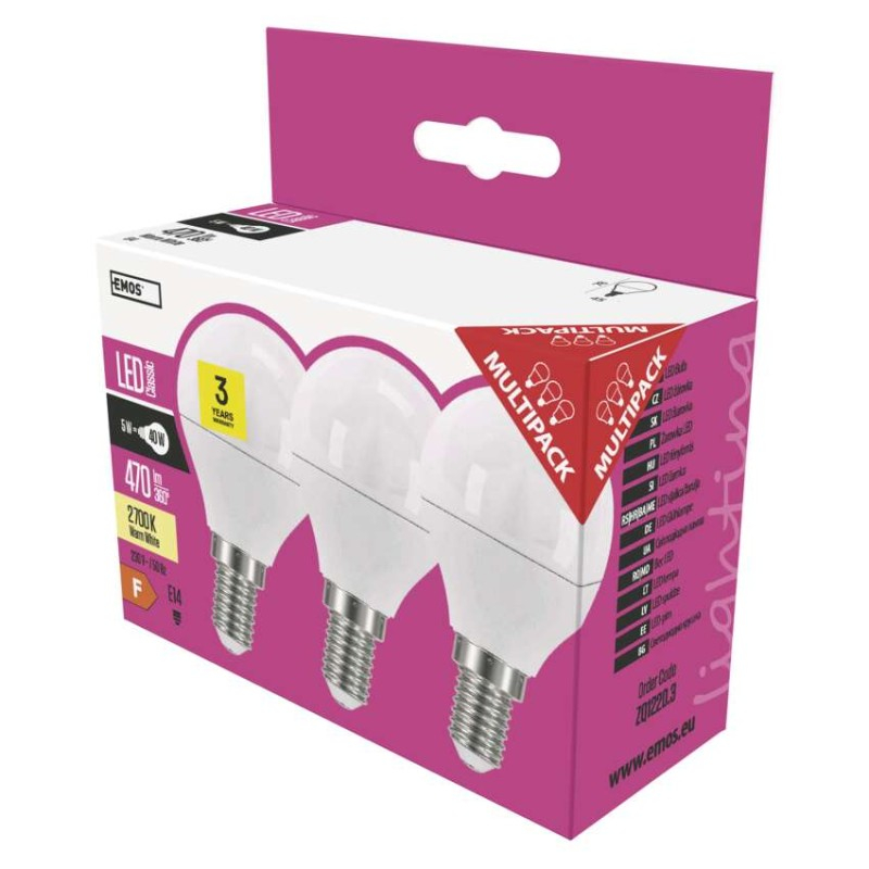 LED Bulb Classic Mini Globe / E14 / 5 W (40 W) / 470 lm / warm white [1]