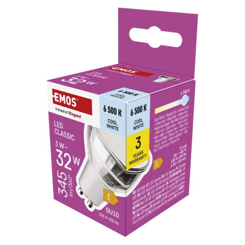 LED Bulb Classic MR16 silver/ GU10 / 3 W (32 W) / 345 lm / Cool White [1]