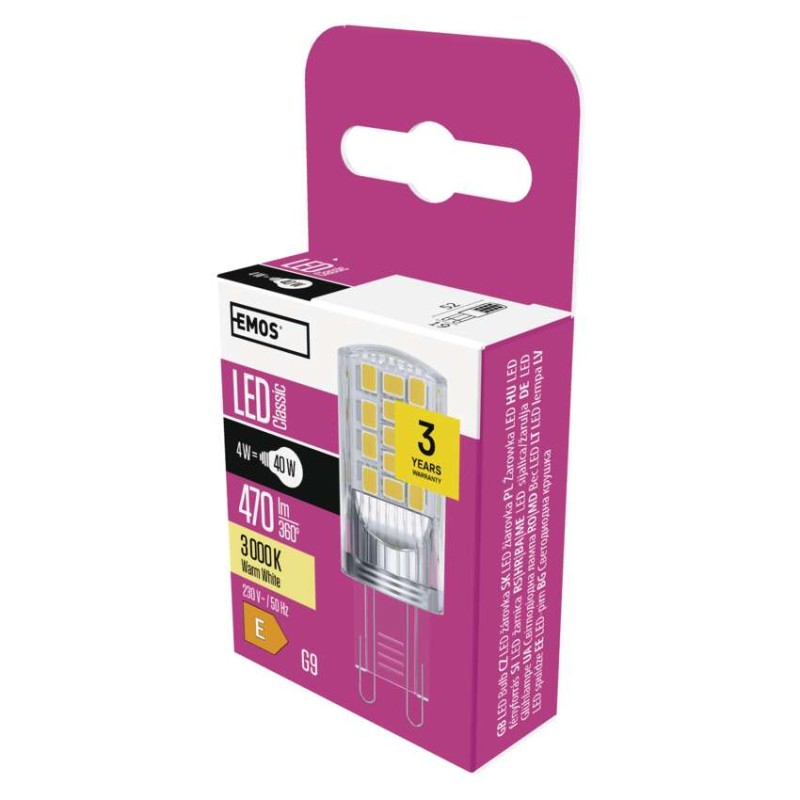 LED Bulb Classica JC / G9 / 4 W (40 W) / 470 lm / warm white [1]