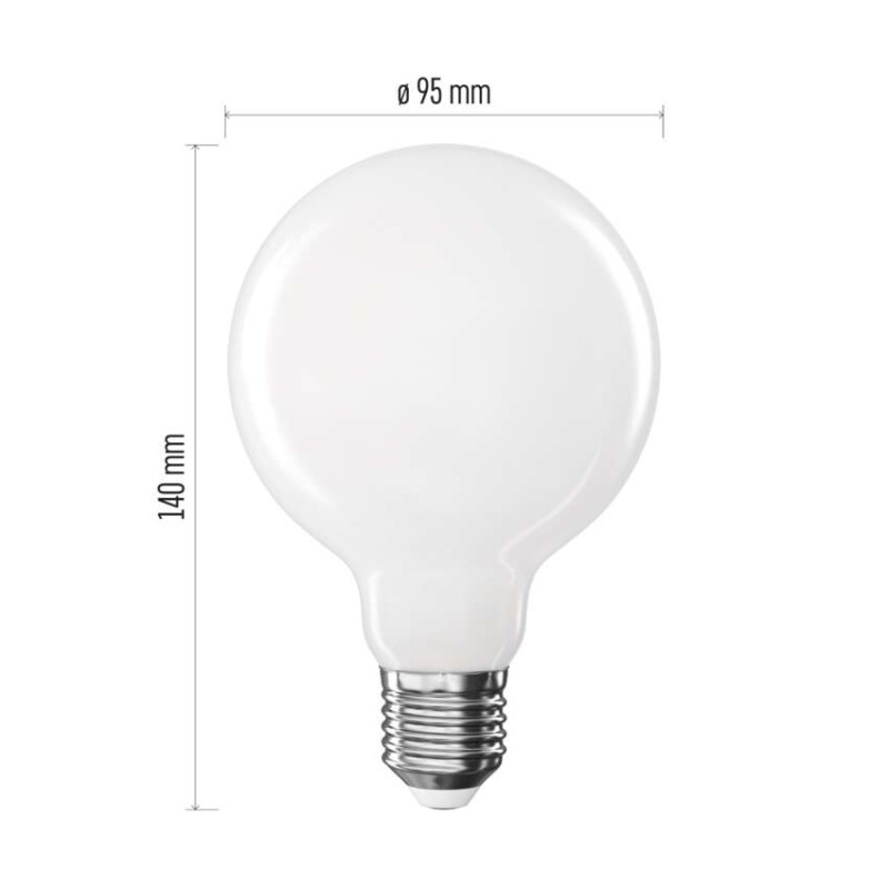 LED Bulb Filament G95 / E27 / 7.8 W (75 W) / 1055 lm / Neutral White [2]