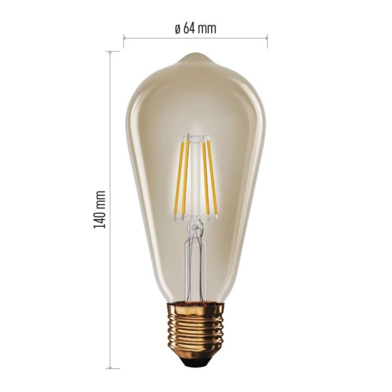 LED Bulb Vintage ST64 / E27 / 4.5 W (40 W) / 420 lm / Warm white [2]