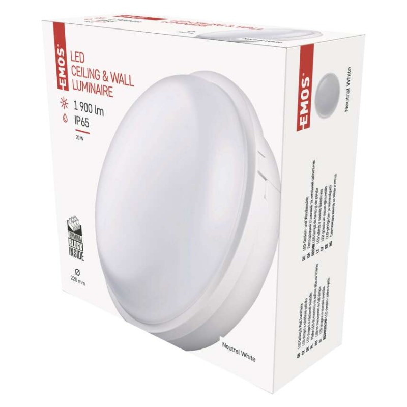 LED Ceiling lamp QARI, round,, white, 20W neutral white [1]