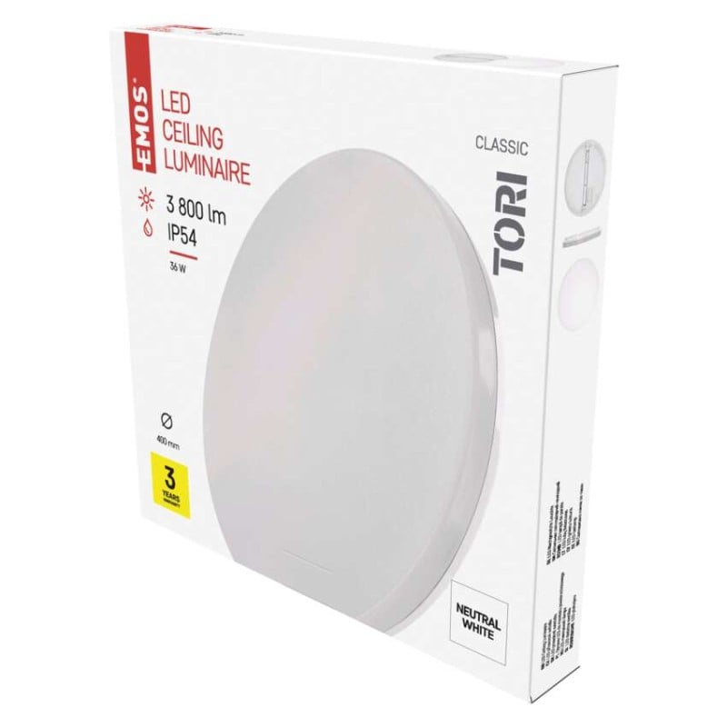 LED Ceiling lamp TORI, round 36W neutral white IP54 [1]