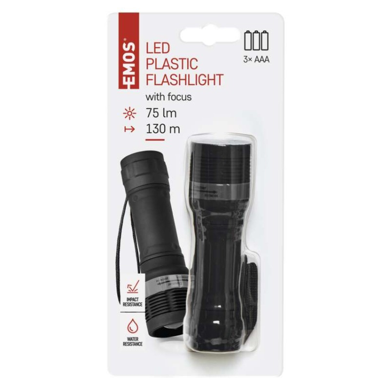 LED Flashlight, 75 lm, 3× AAA, Focus [3]