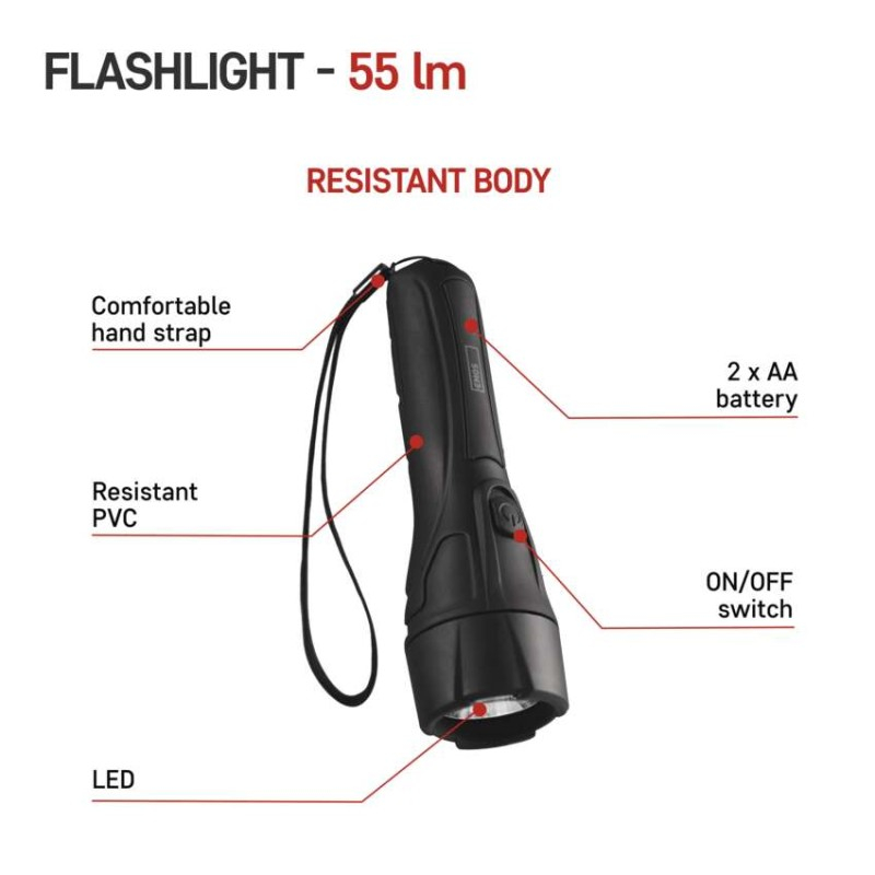 LED Flashlight P3210, 55 lm, 2× AA [3]