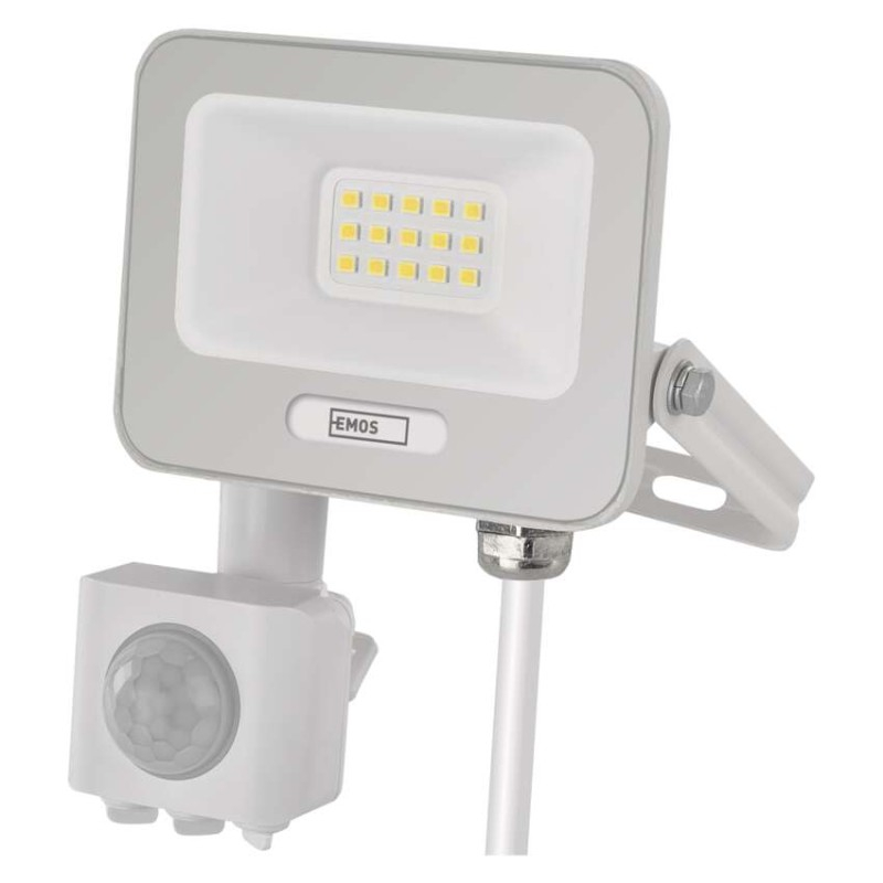 LED floodlight GLARO with motion sensor, 10 W, white, IP54, 1000 lm, neutral white [3]