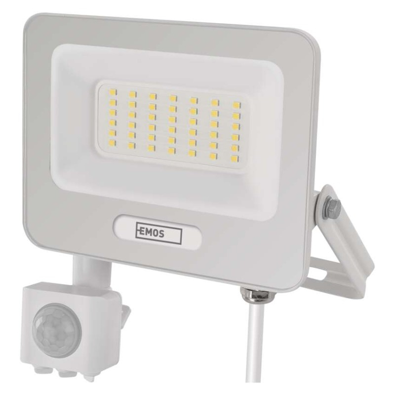 LED floodlight GLARO with motion sensor, 30 W, white, IP54, 3000 lm, neutral white [3]