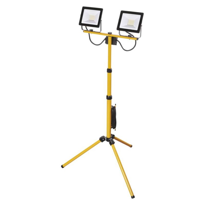 LED Floodlight HOBBY SLIM 2× 30W + tripod, yellow, neutral white [2]