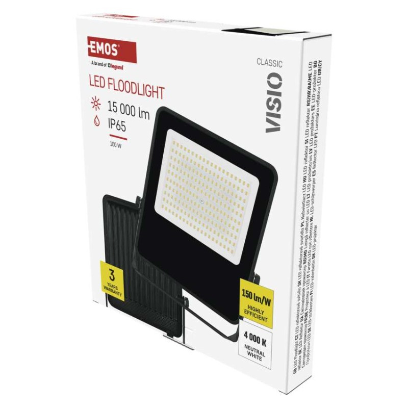LED Floodlight VISIO 100 W black, neutral white [2]