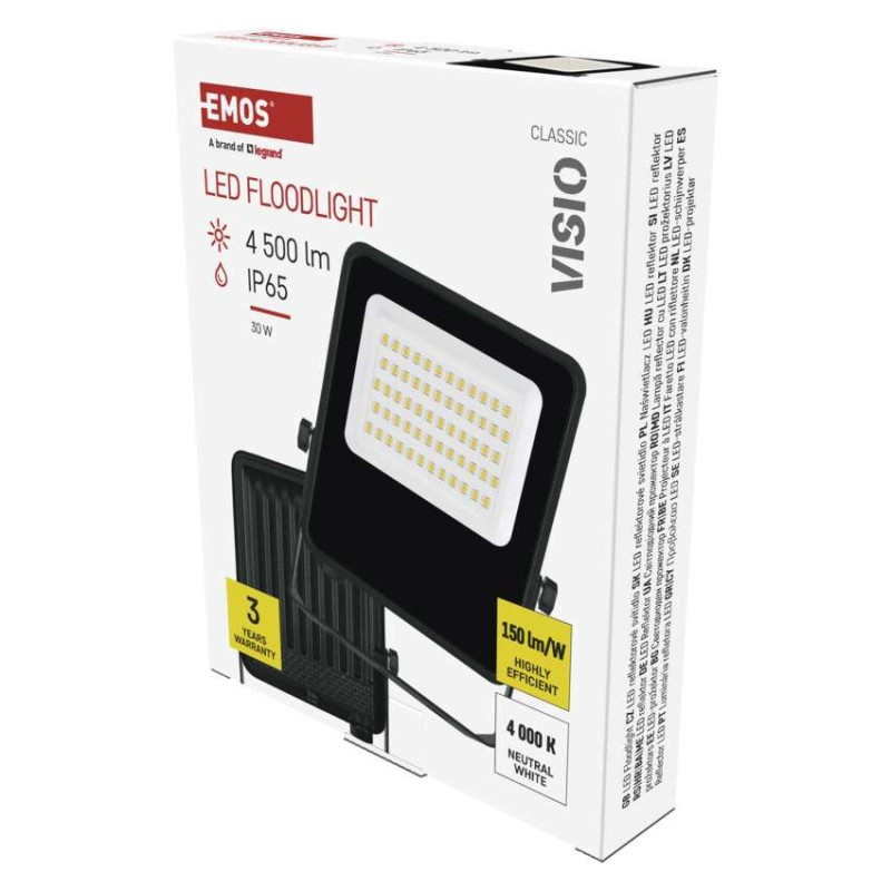 LED Floodlight VISIO 30W black, neutral white [2]