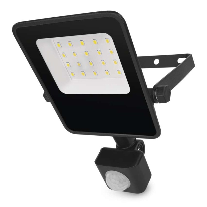 LED Floodlight VISIO with motion sensor, 10W, black, neutral white [1]