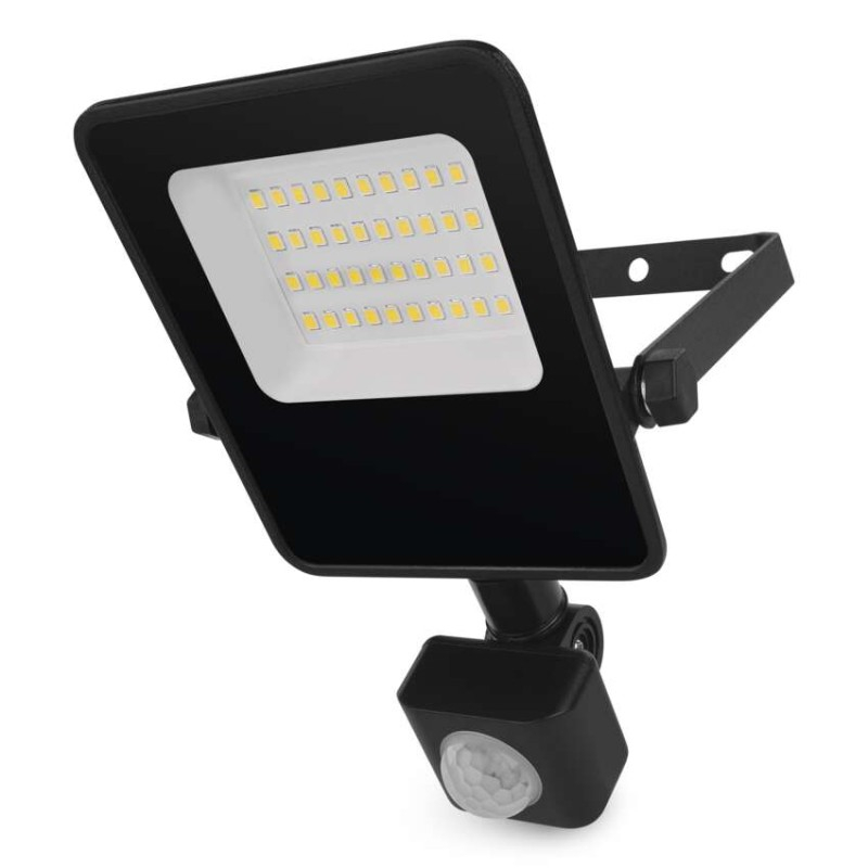 LED Floodlight VISIO with motion sensor, 20 W, black, neutral white [1]